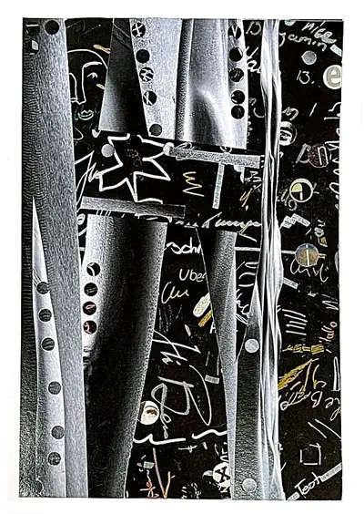 Borrowed Paper Collage, mixed media collage by Abby Segal, Chicago collage artist
