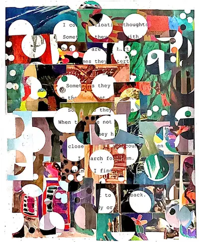 Hidden Poetry, found text collage by Abby Segal, Chicago collage artist